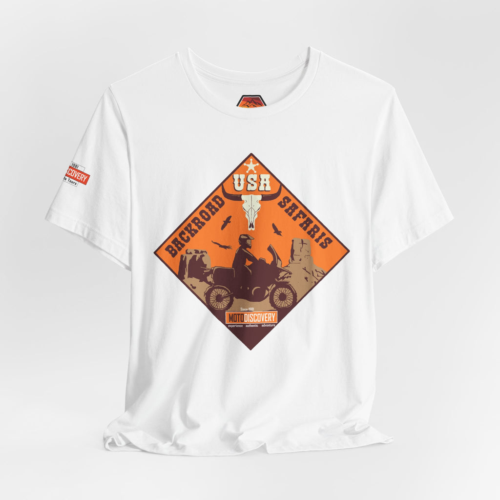 Backroad Safaris Tee — USA Off-Road Adventure Short Sleeve Shirt