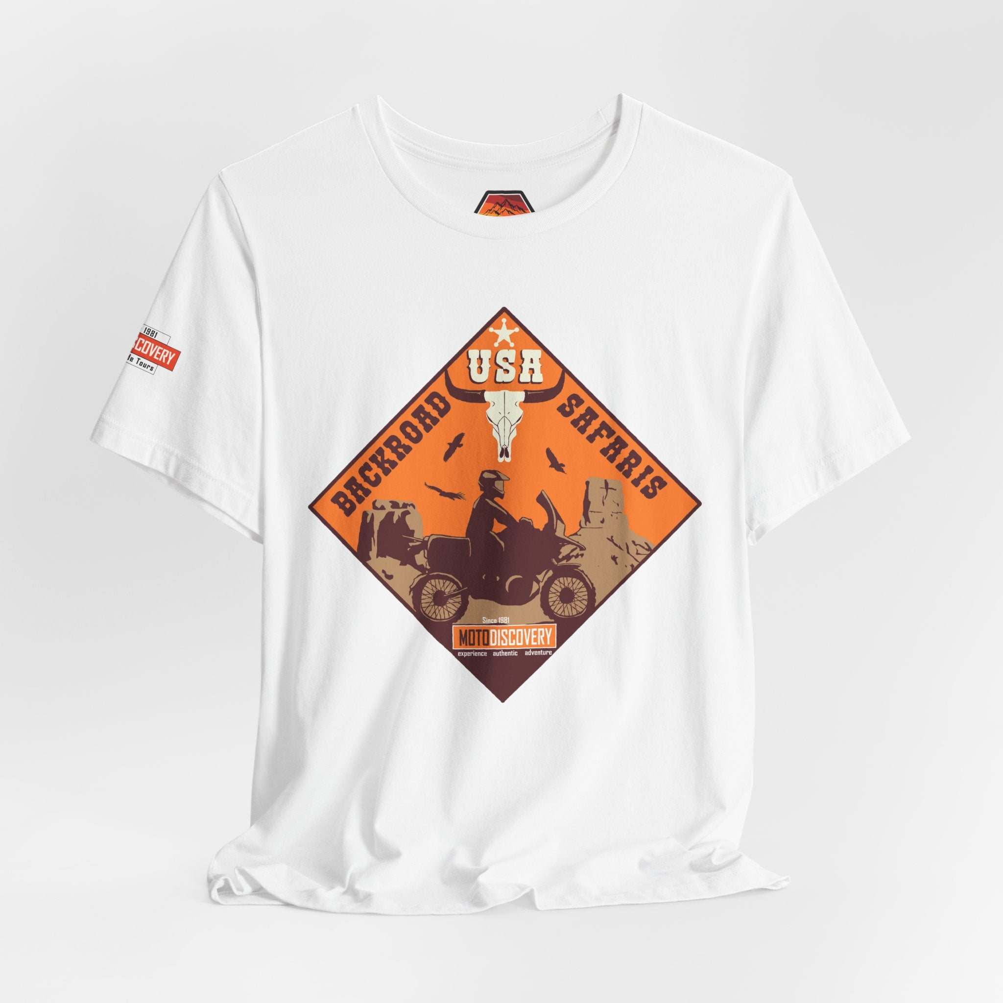Backroad Safaris Tee — USA Off-Road Adventure Short Sleeve Shirt