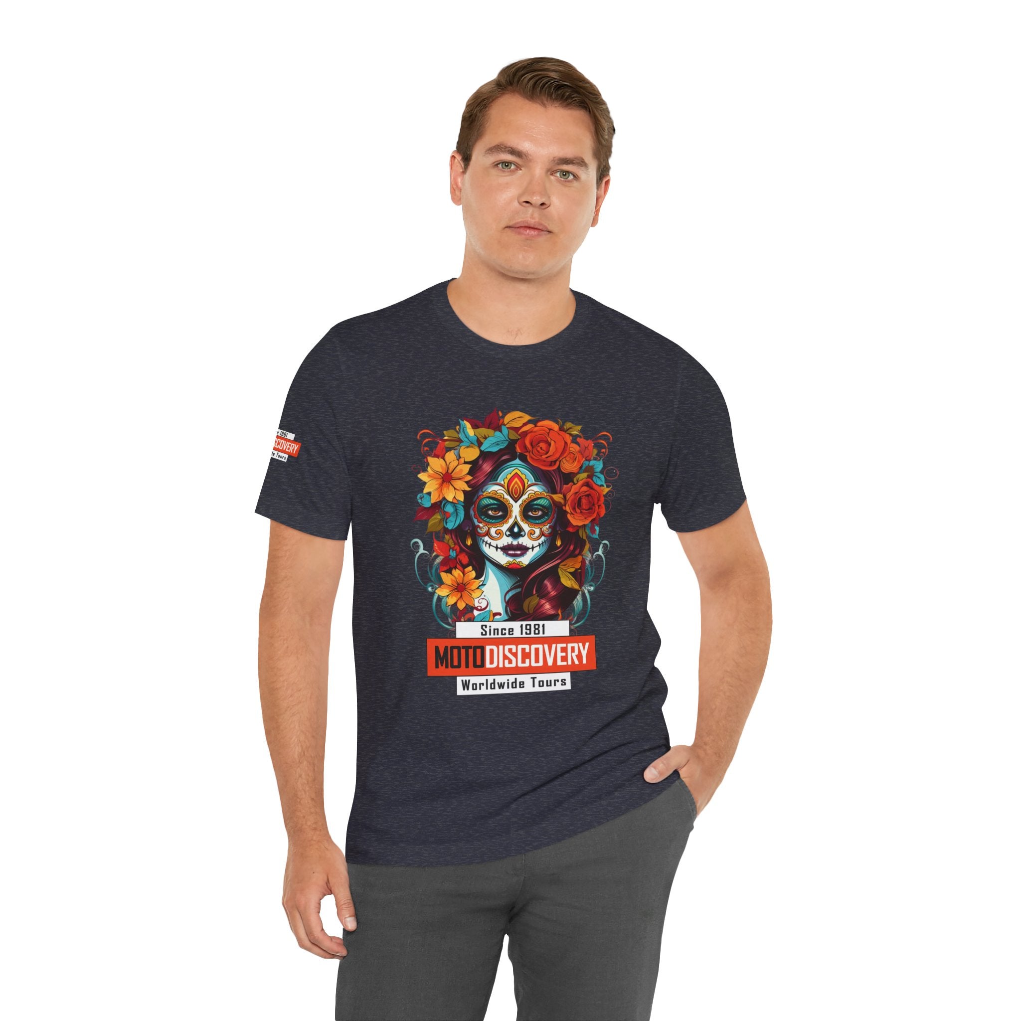 MotoDiscovery Day of the Dead Sugar Skull T-Shirt