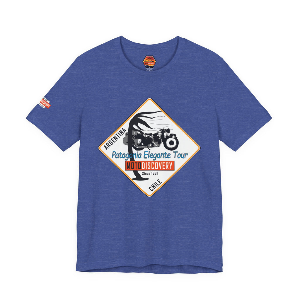 MotoDiscovery Patagonia Tour T-Shirt — 'Patagonia Elegante Tour' Motorcycle Rider Tee
