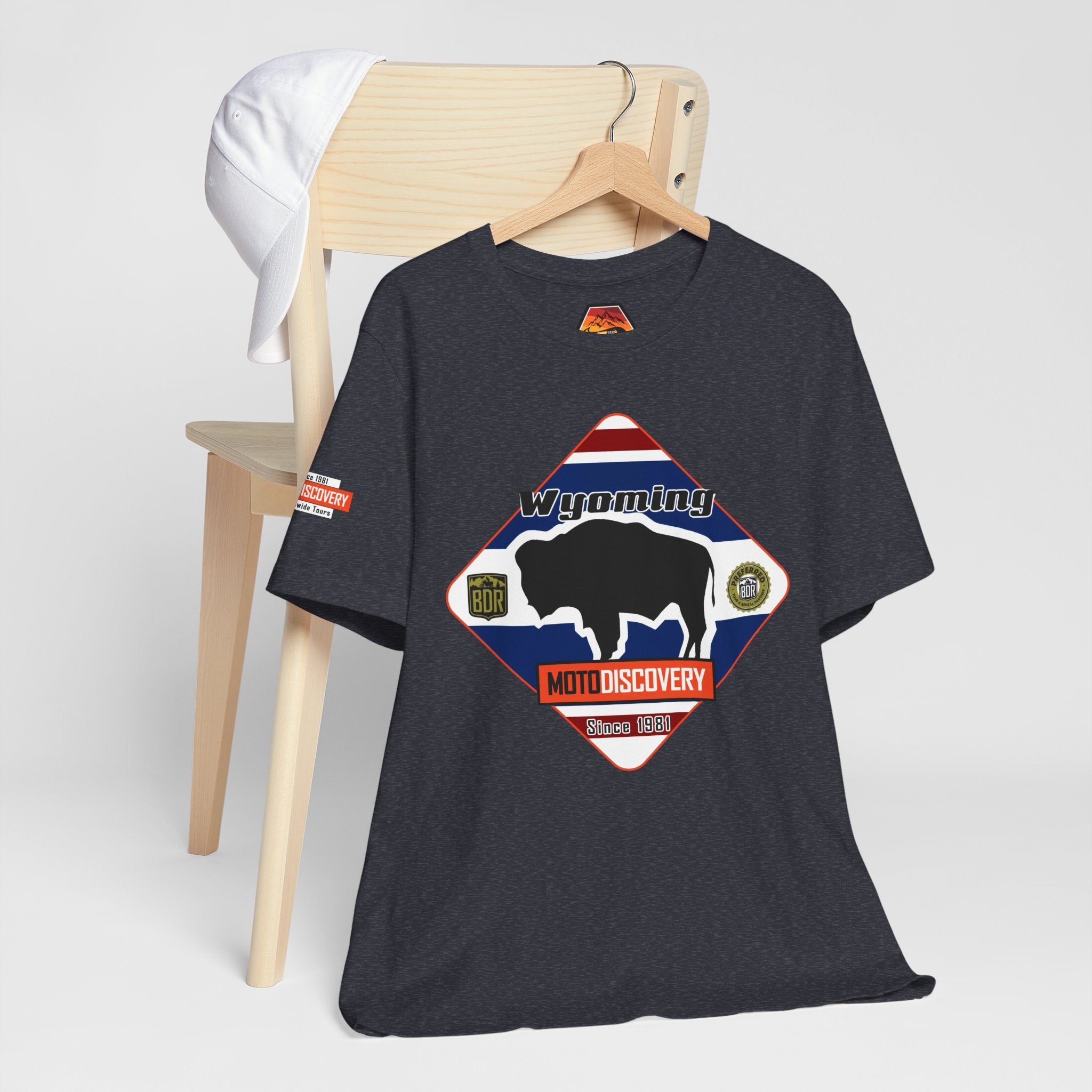 Wyoming BDR  Moto Discovery T‑Shirt — Cool Motorcycle Tee