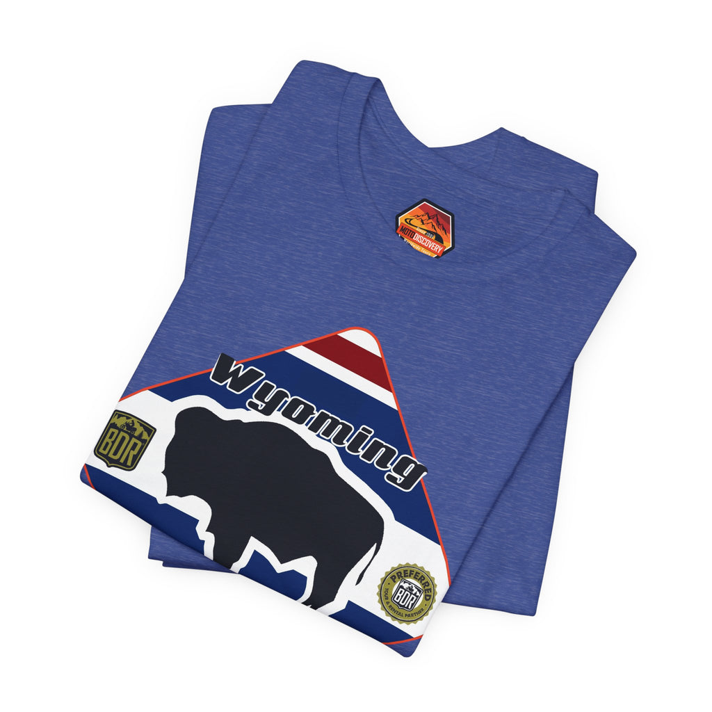 Wyoming BDR  Moto Discovery T‑Shirt — Cool Motorcycle Tee