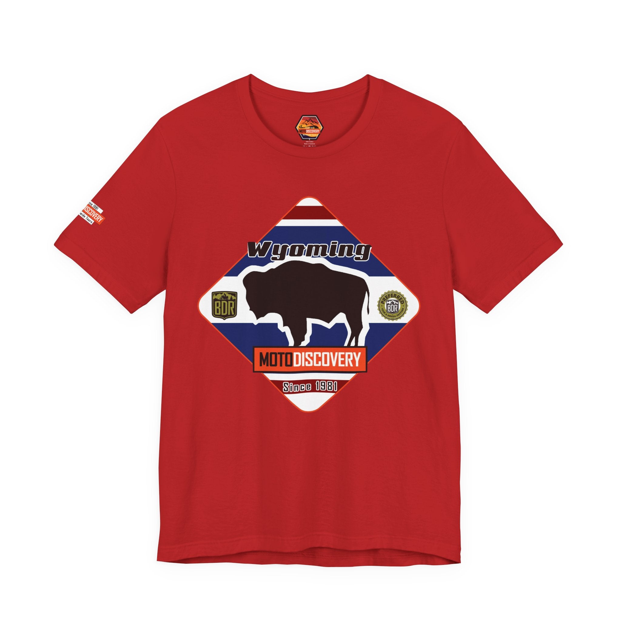 Wyoming BDR  Moto Discovery T‑Shirt — Cool Motorcycle Tee