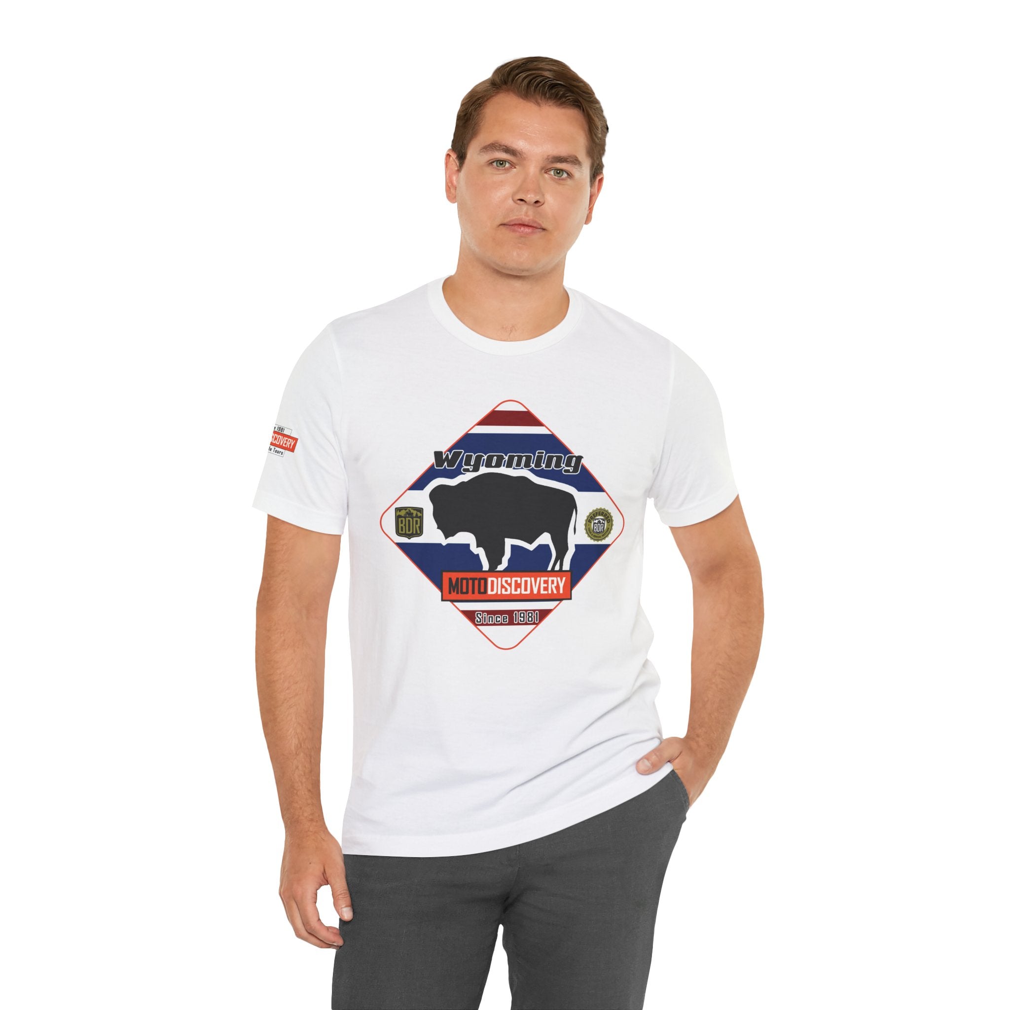 Wyoming BDR  Moto Discovery T‑Shirt — Cool Motorcycle Tee