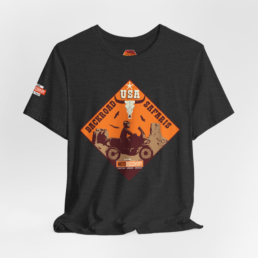 Backroad Safaris Tee — USA Off-Road Adventure Short Sleeve Shirt