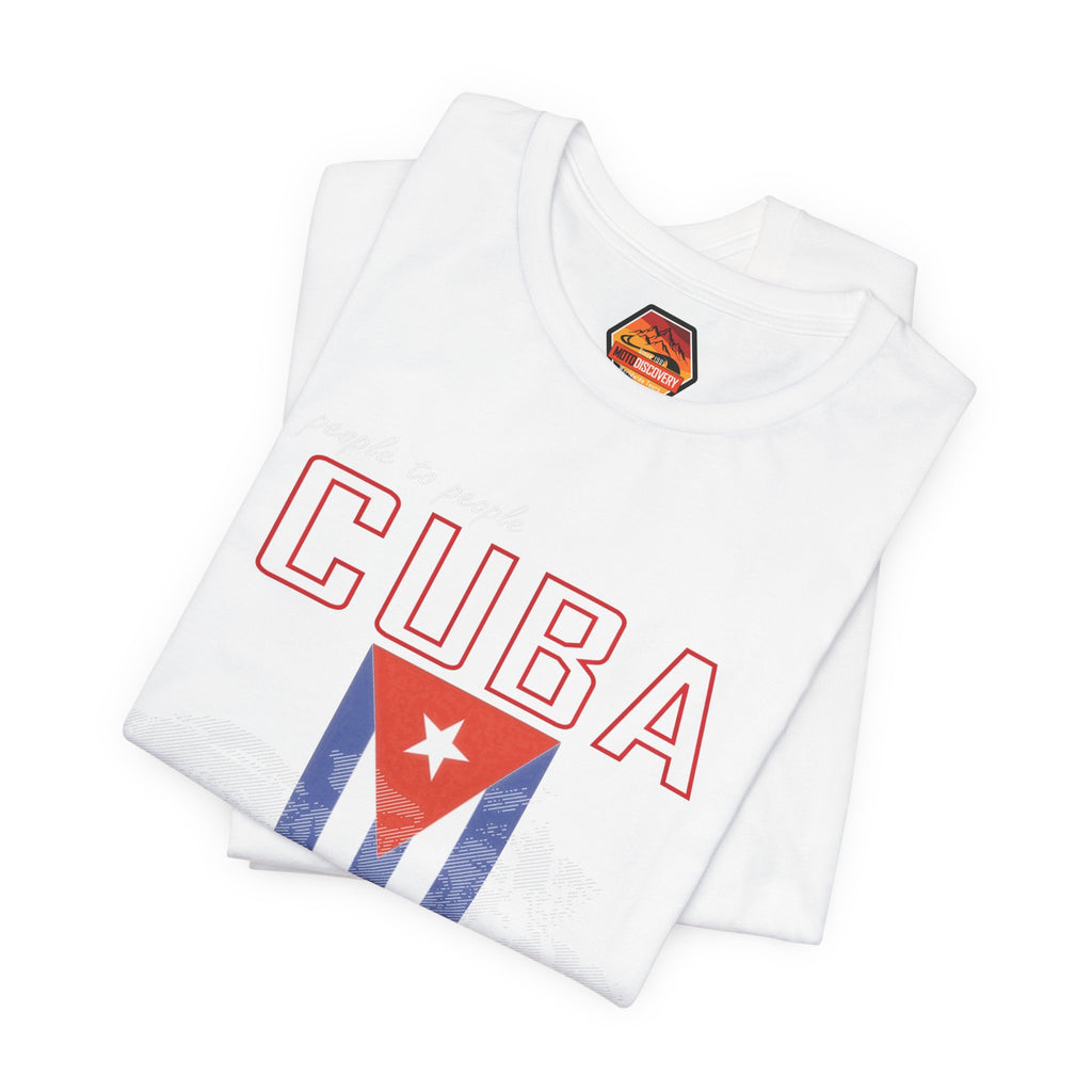 Cuba MotoDiscovery Tee — Vintage Cuban Flag Rider T-Shirt