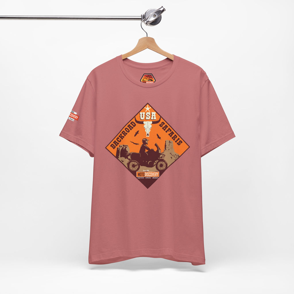 Backroad Safaris Tee — USA Off-Road Adventure Short Sleeve Shirt