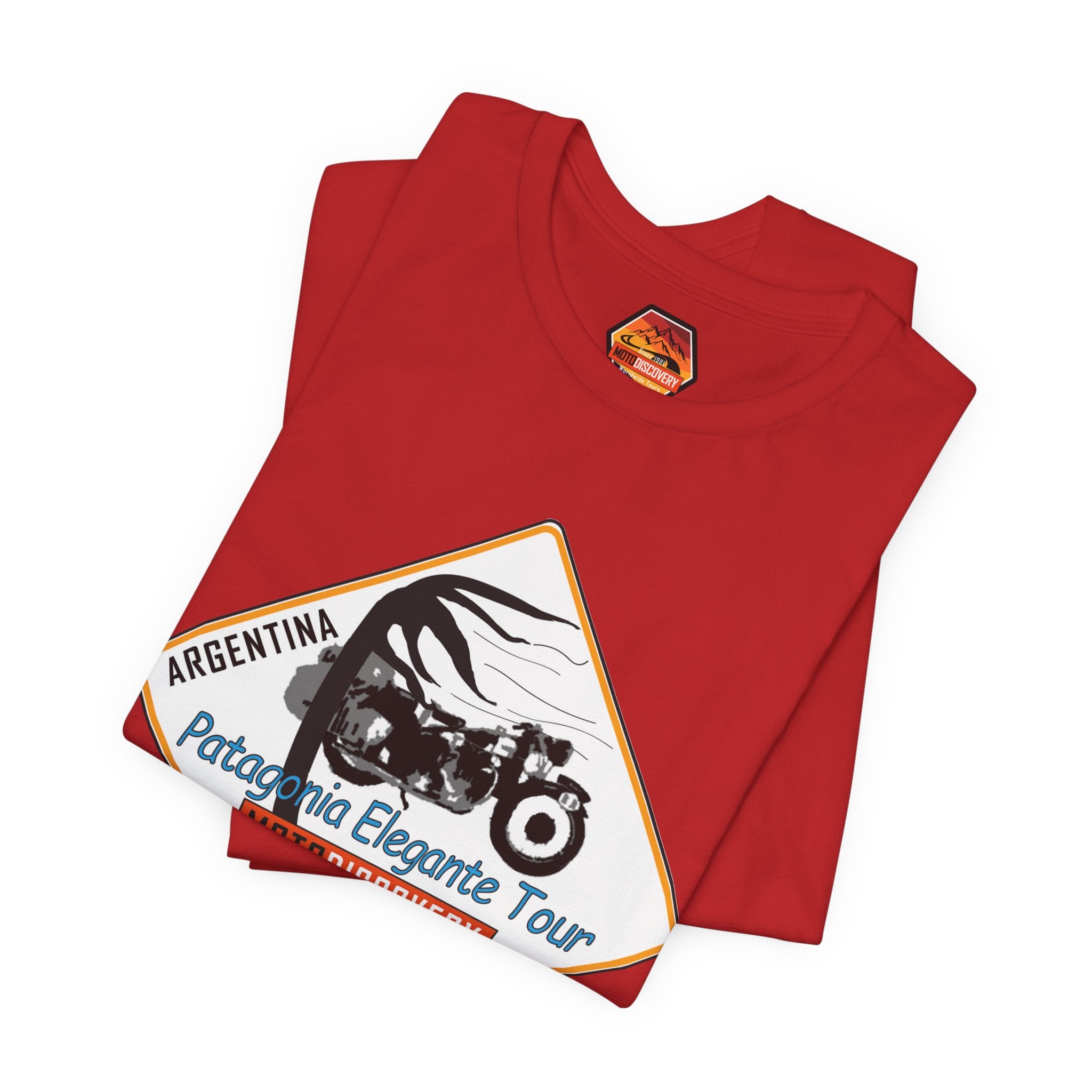 MotoDiscovery Patagonia Tour T-Shirt — 'Patagonia Elegante Tour' Motorcycle Rider Tee