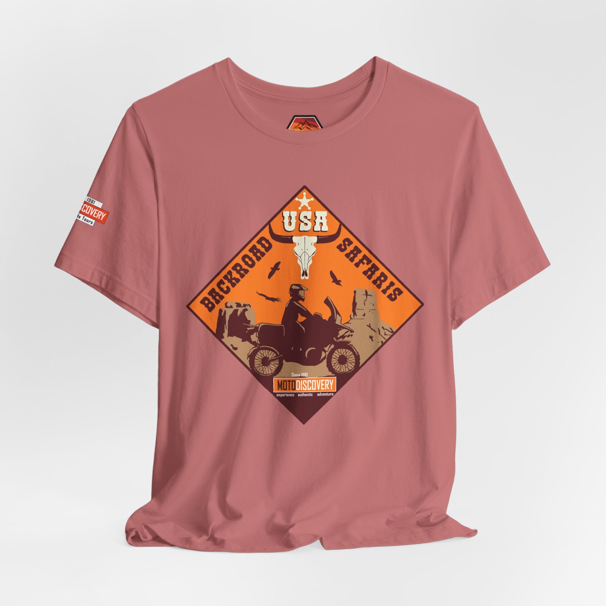 Backroad Safaris Tee — USA Off-Road Adventure Short Sleeve Shirt