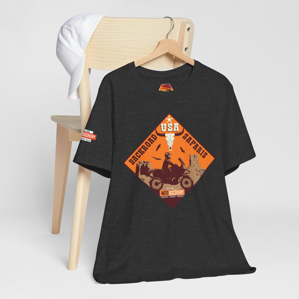 Backroad Safaris Tee — USA Off-Road Adventure Short Sleeve Shirt
