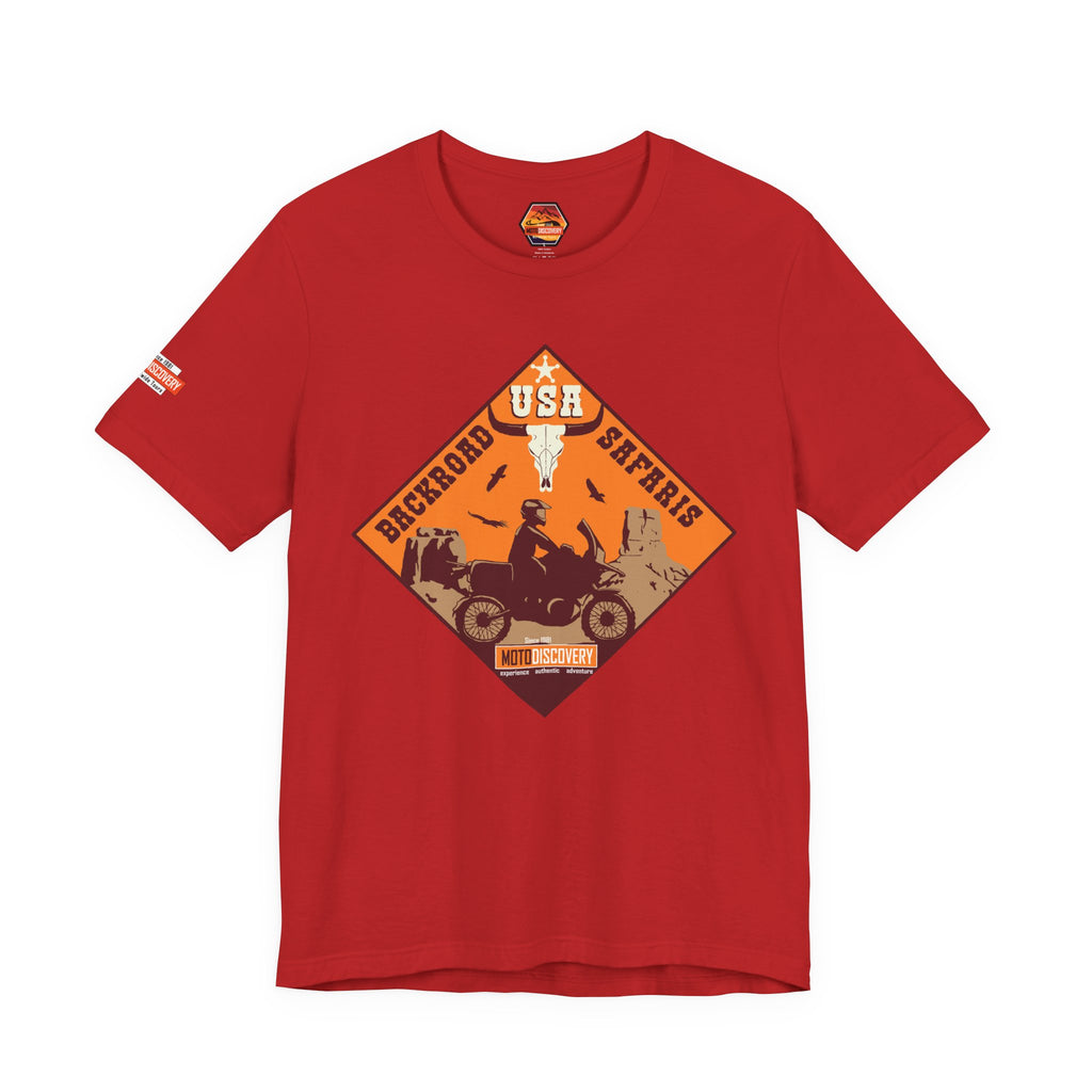 Backroad Safaris Tee — USA Off-Road Adventure Short Sleeve Shirt