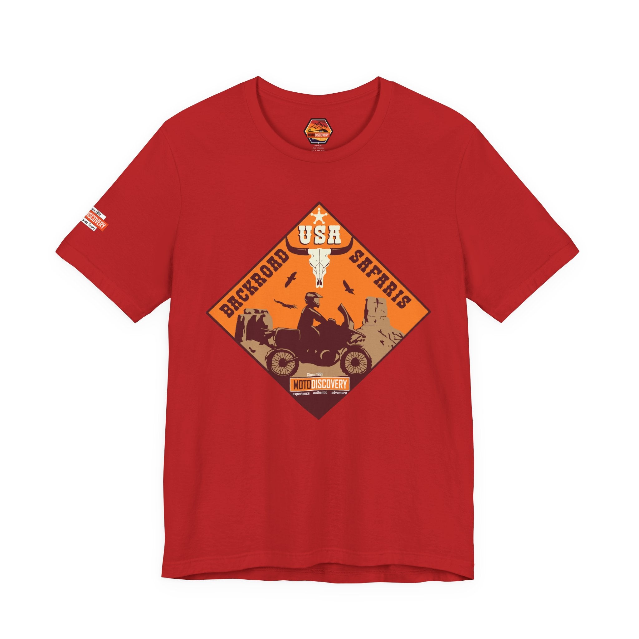 Backroad Safaris Tee — USA Off-Road Adventure Short Sleeve Shirt