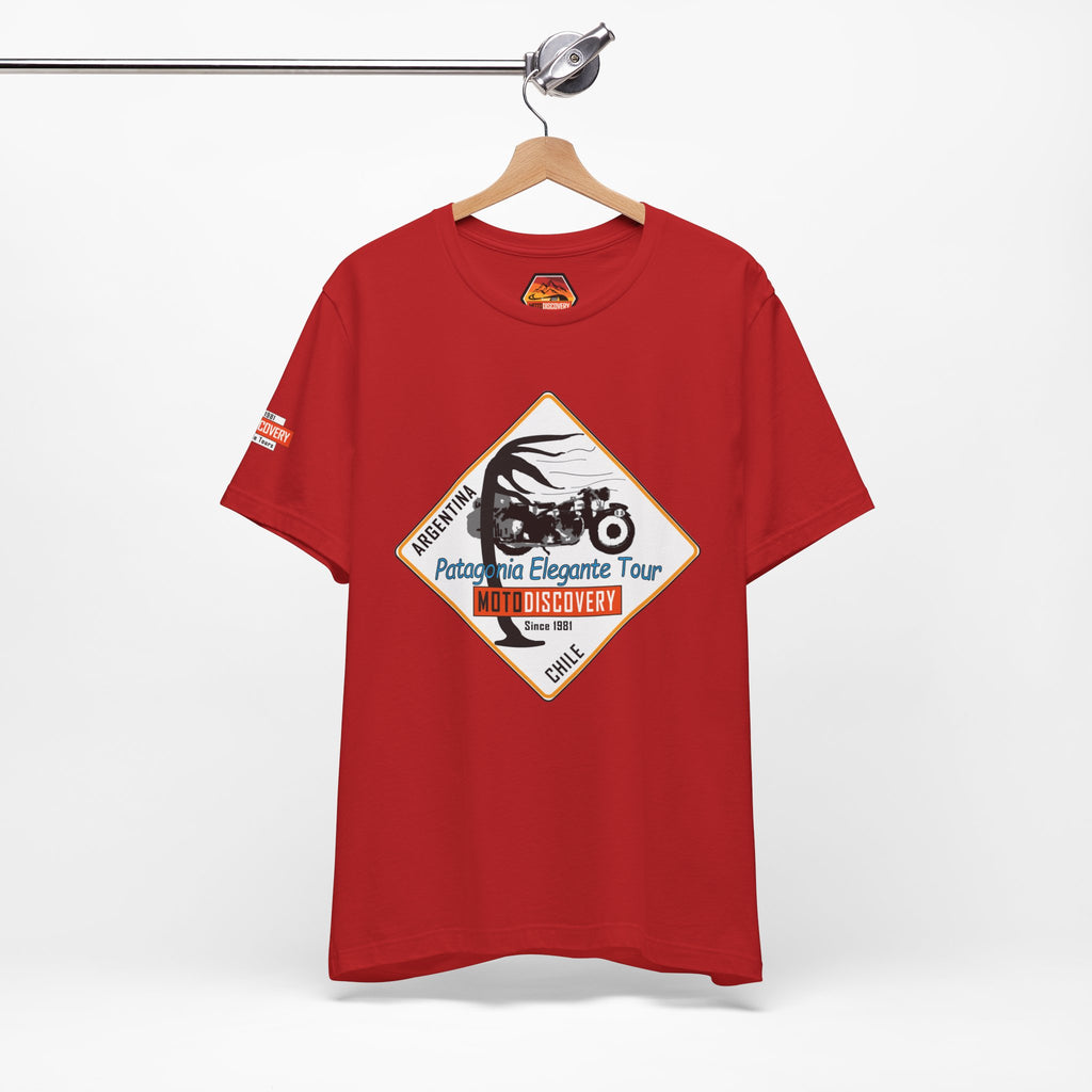 MotoDiscovery Patagonia Tour T-Shirt — 'Patagonia Elegante Tour' Motorcycle Rider Tee