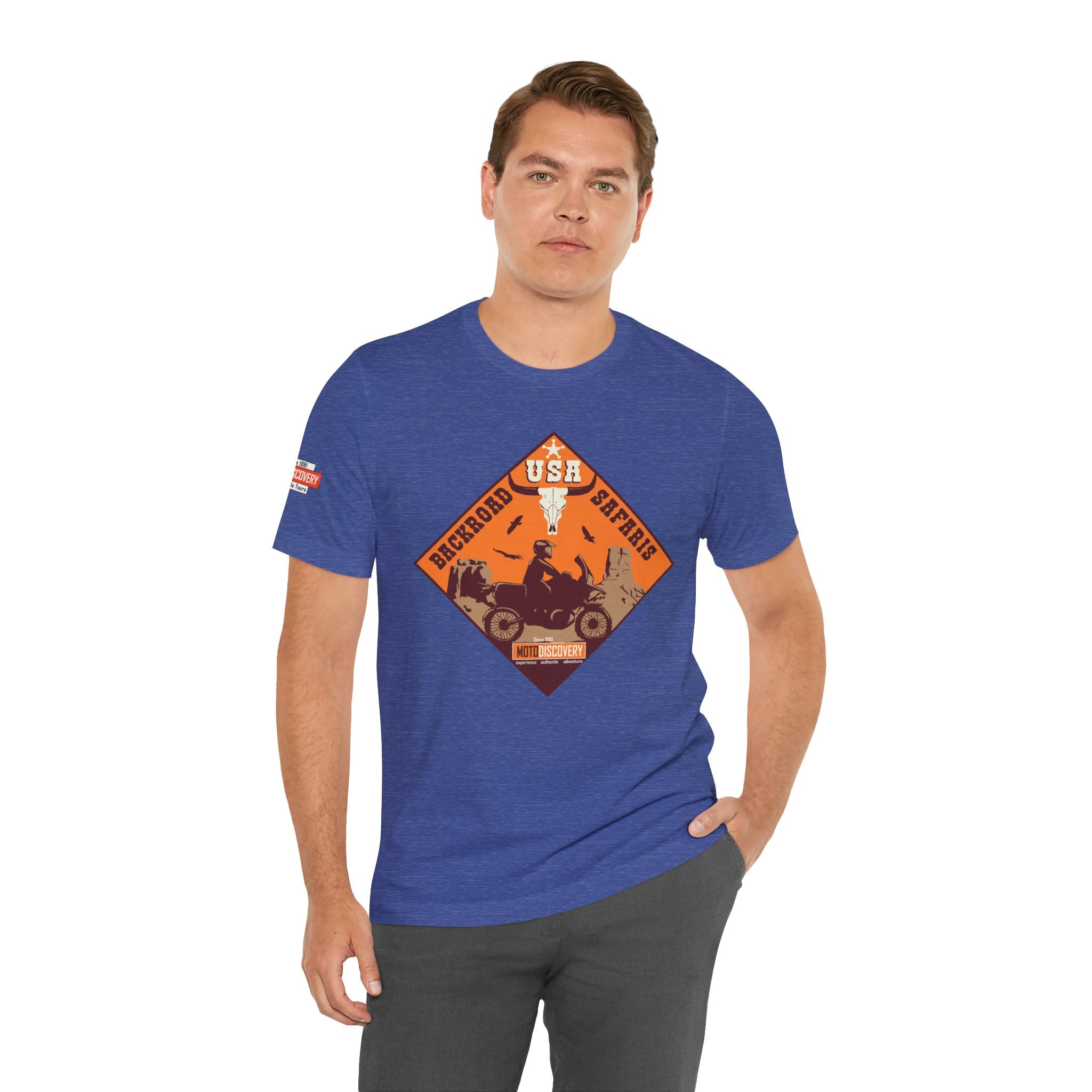 Backroad Safaris Tee — USA Off-Road Adventure Short Sleeve Shirt