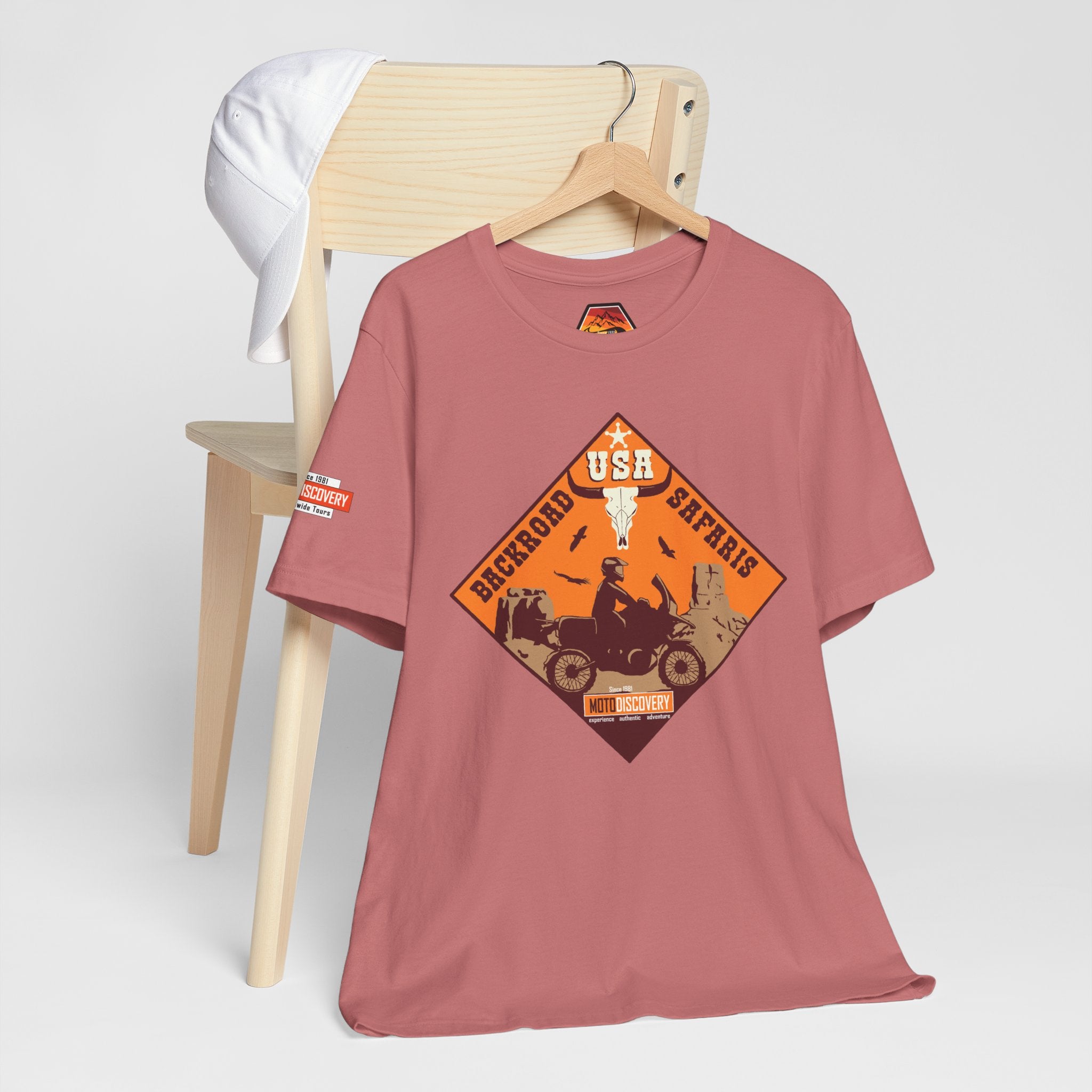 Backroad Safaris Tee — USA Off-Road Adventure Short Sleeve Shirt