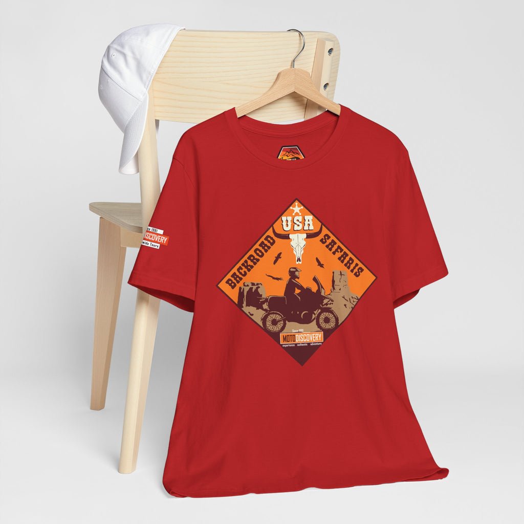Backroad Safaris Tee — USA Off-Road Adventure Short Sleeve Shirt