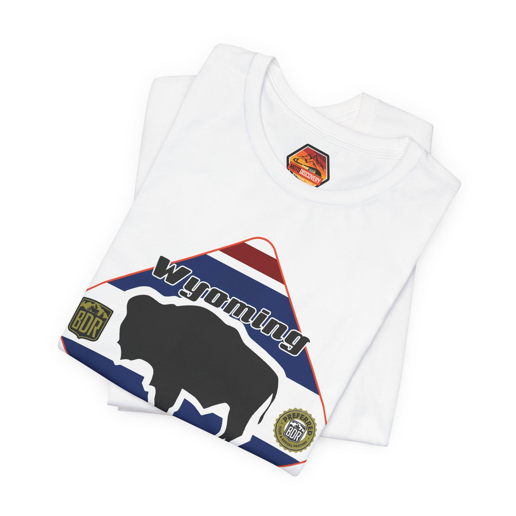 Wyoming BDR  Moto Discovery T‑Shirt — Cool Motorcycle Tee