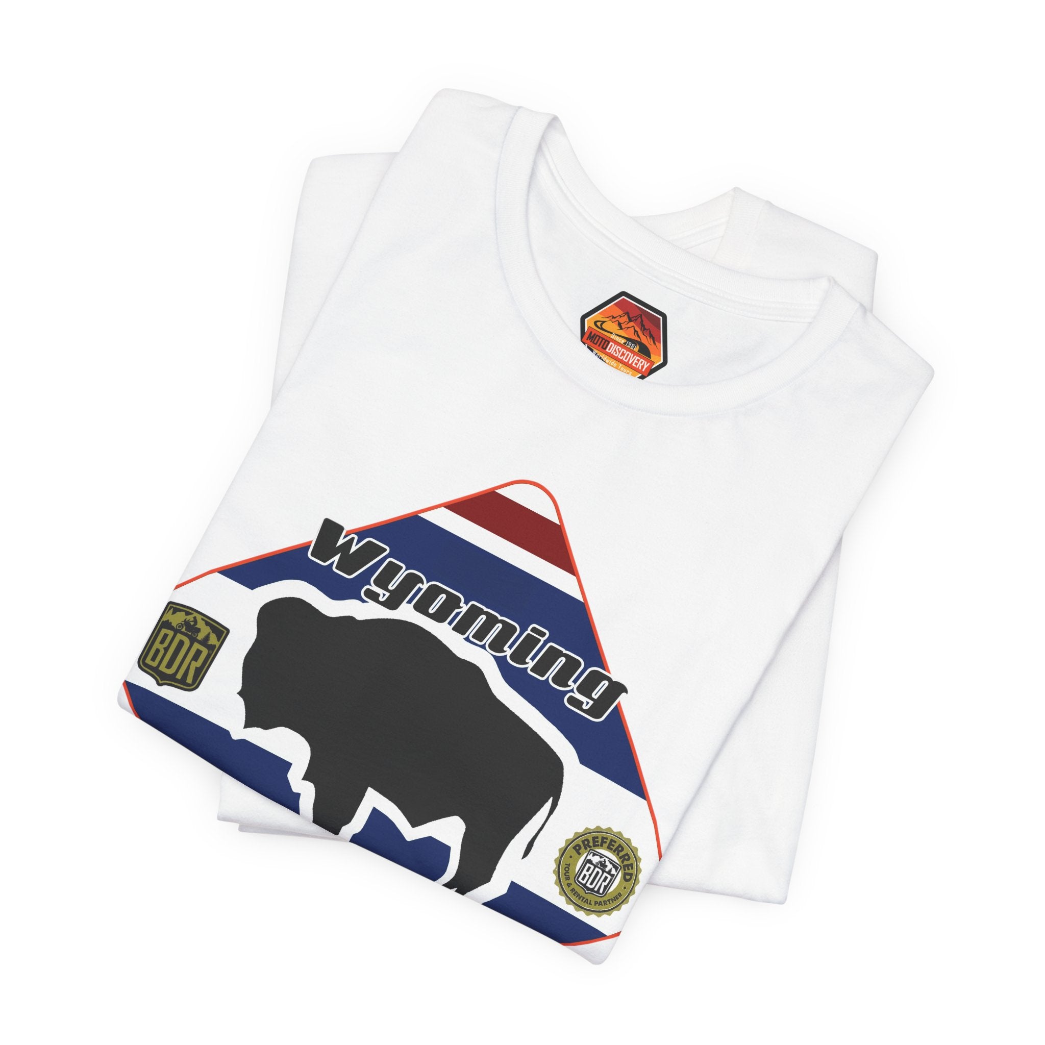 Wyoming BDR  Moto Discovery T‑Shirt — Cool Motorcycle Tee