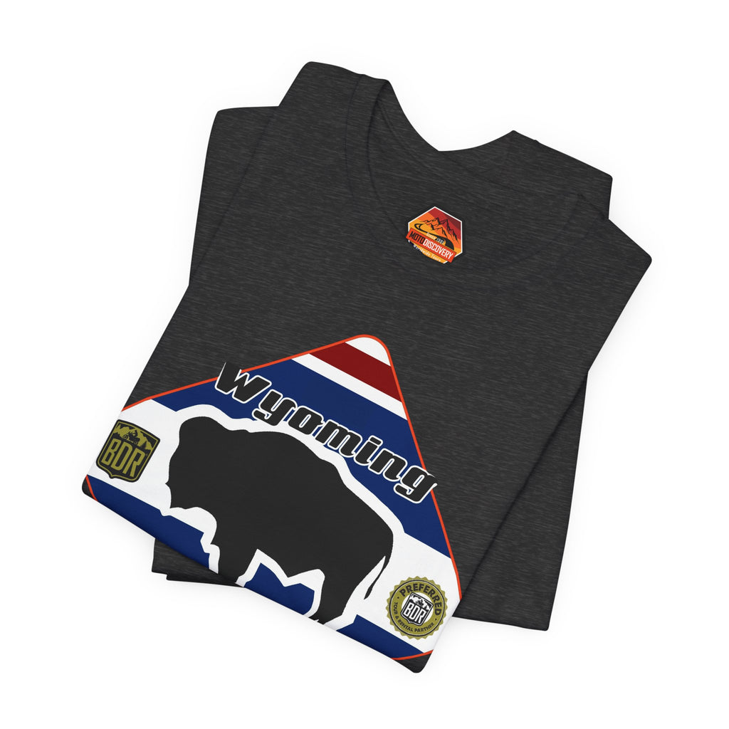 Wyoming BDR  Moto Discovery T‑Shirt — Cool Motorcycle Tee