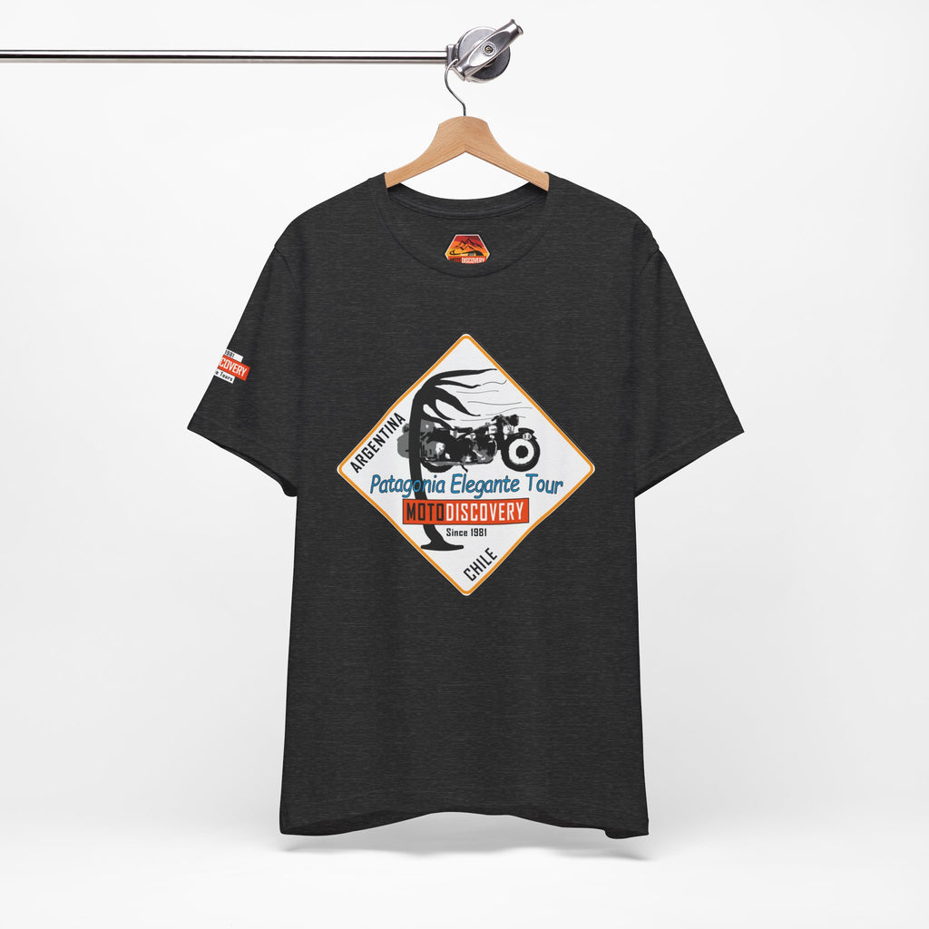 MotoDiscovery Patagonia Tour T-Shirt — 'Patagonia Elegante Tour' Motorcycle Rider Tee