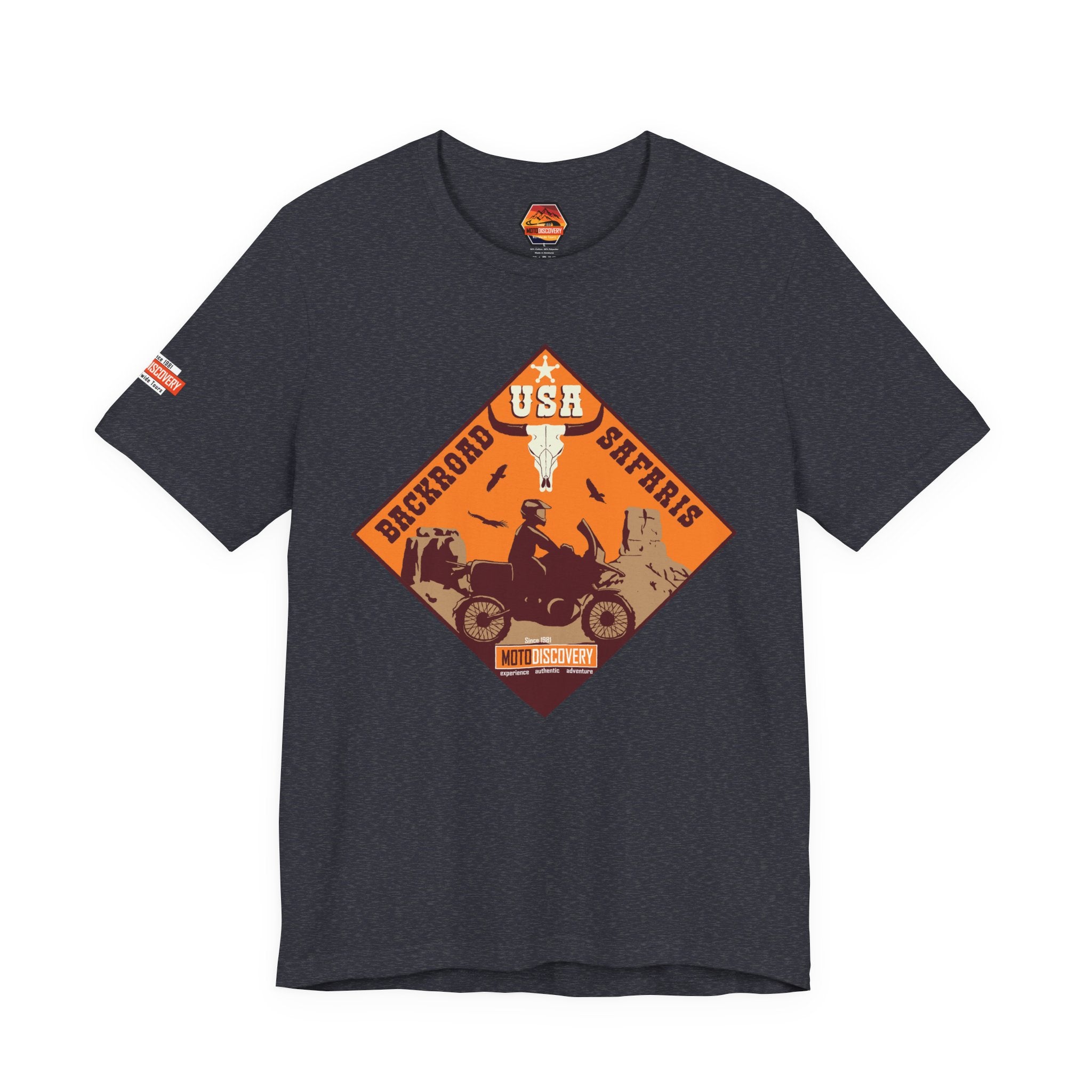 Backroad Safaris Tee — USA Off-Road Adventure Short Sleeve Shirt