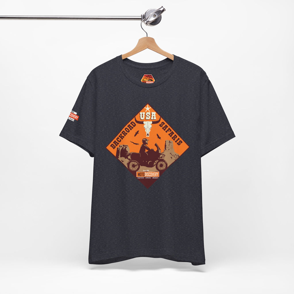 Backroad Safaris Tee — USA Off-Road Adventure Short Sleeve Shirt