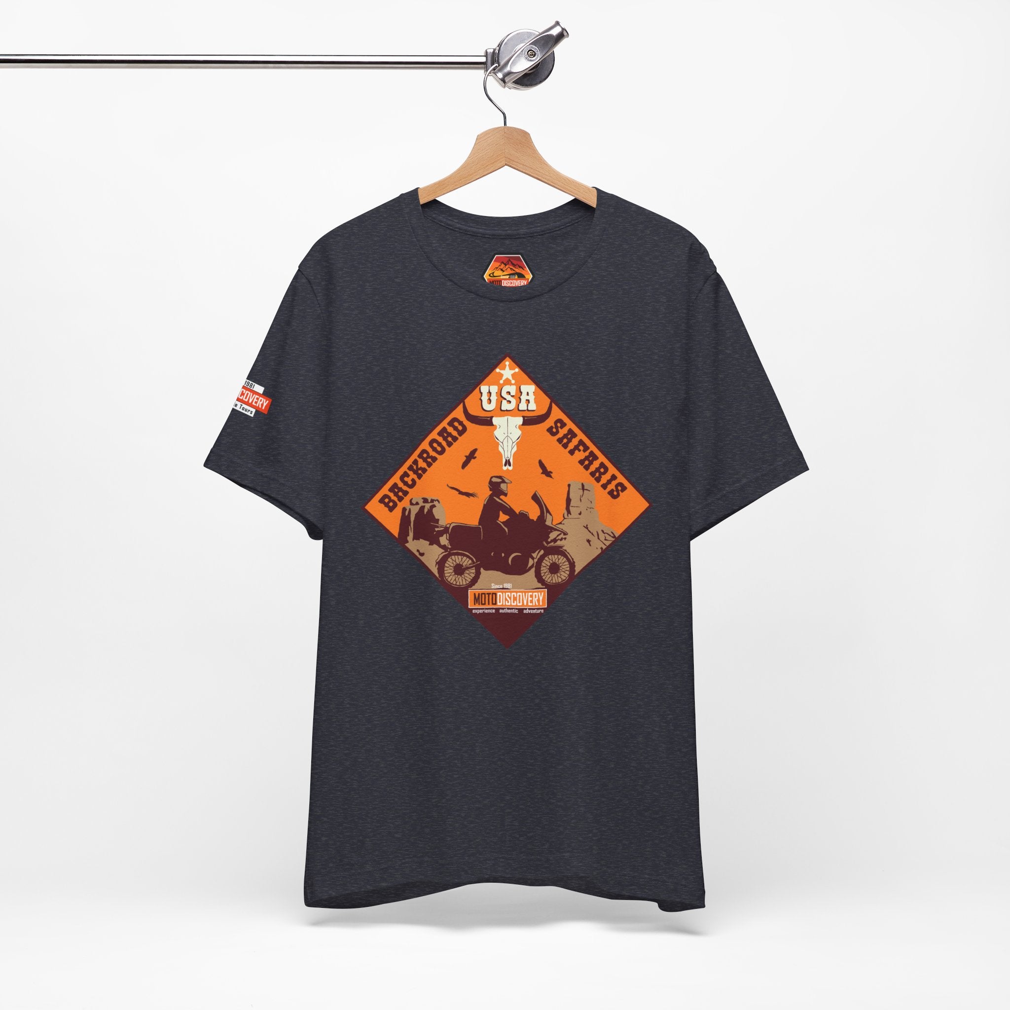 Backroad Safaris Tee — USA Off-Road Adventure Short Sleeve Shirt