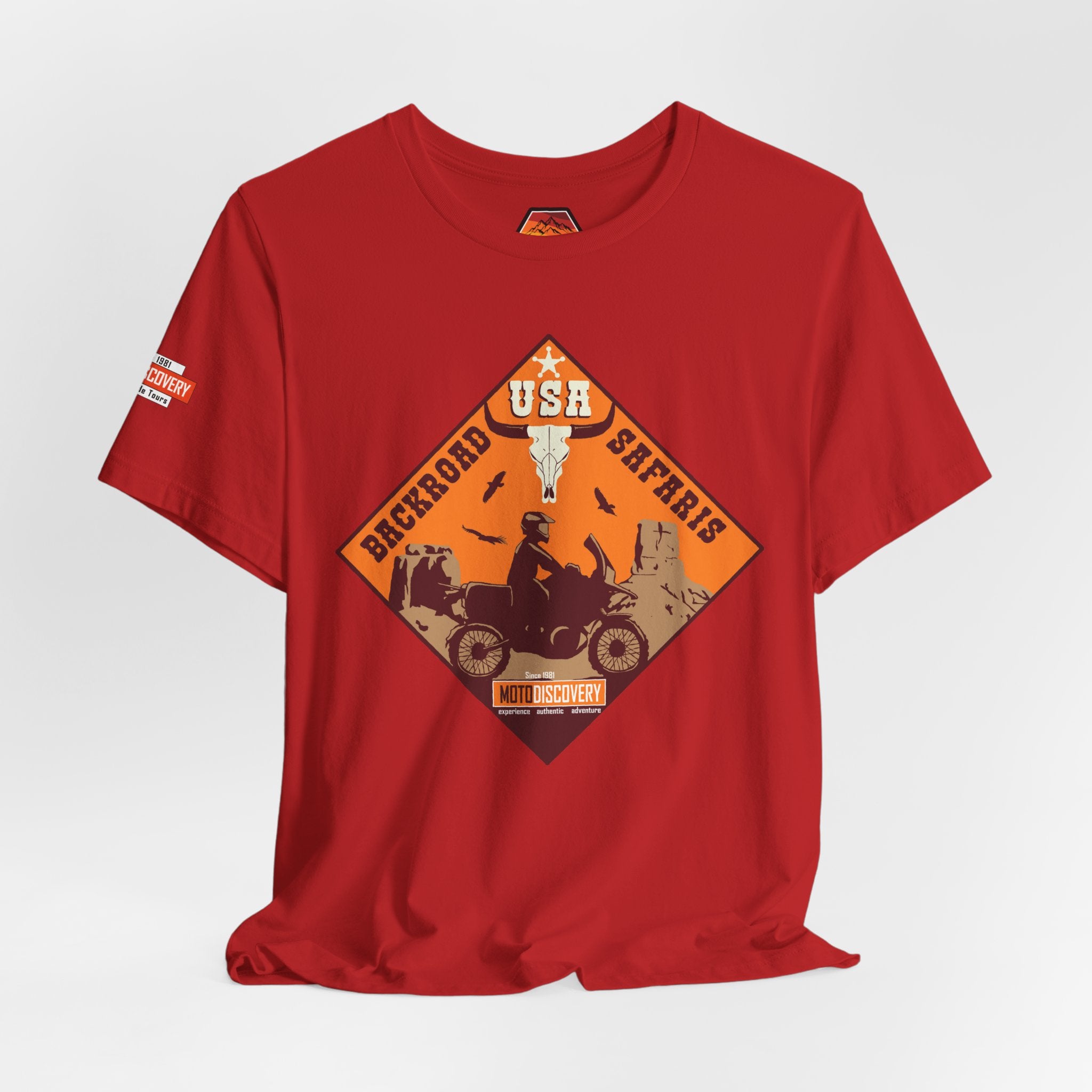 Backroad Safaris Tee — USA Off-Road Adventure Short Sleeve Shirt